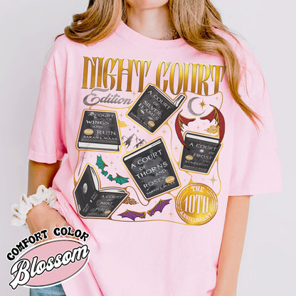 ACOTAR the Night Court 10th Anniversary Edition Comfort Color Shirt, SJM Merch, Gift for Book Lover