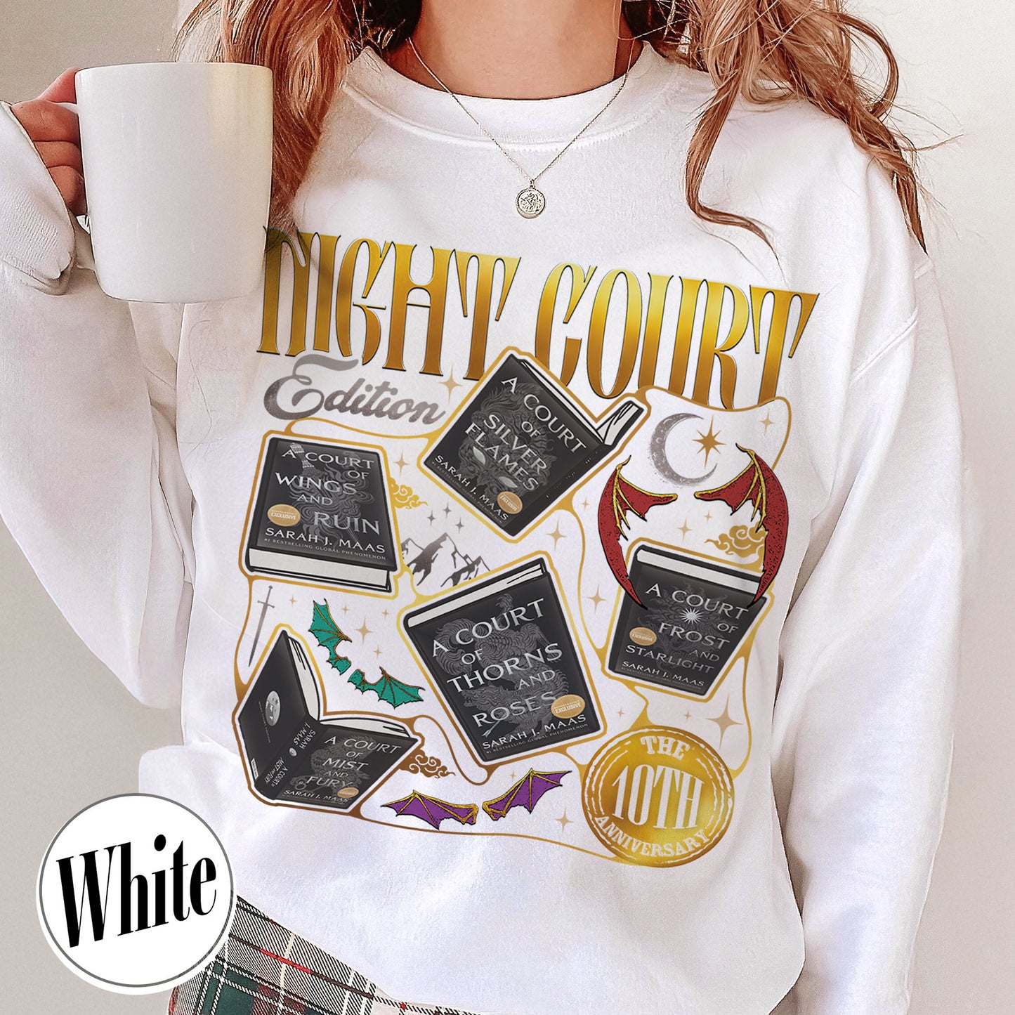 ACOTAR the Night Court 10th Anniversary Edition Sweatshirt, SJM Merch, Gift for Book Lover