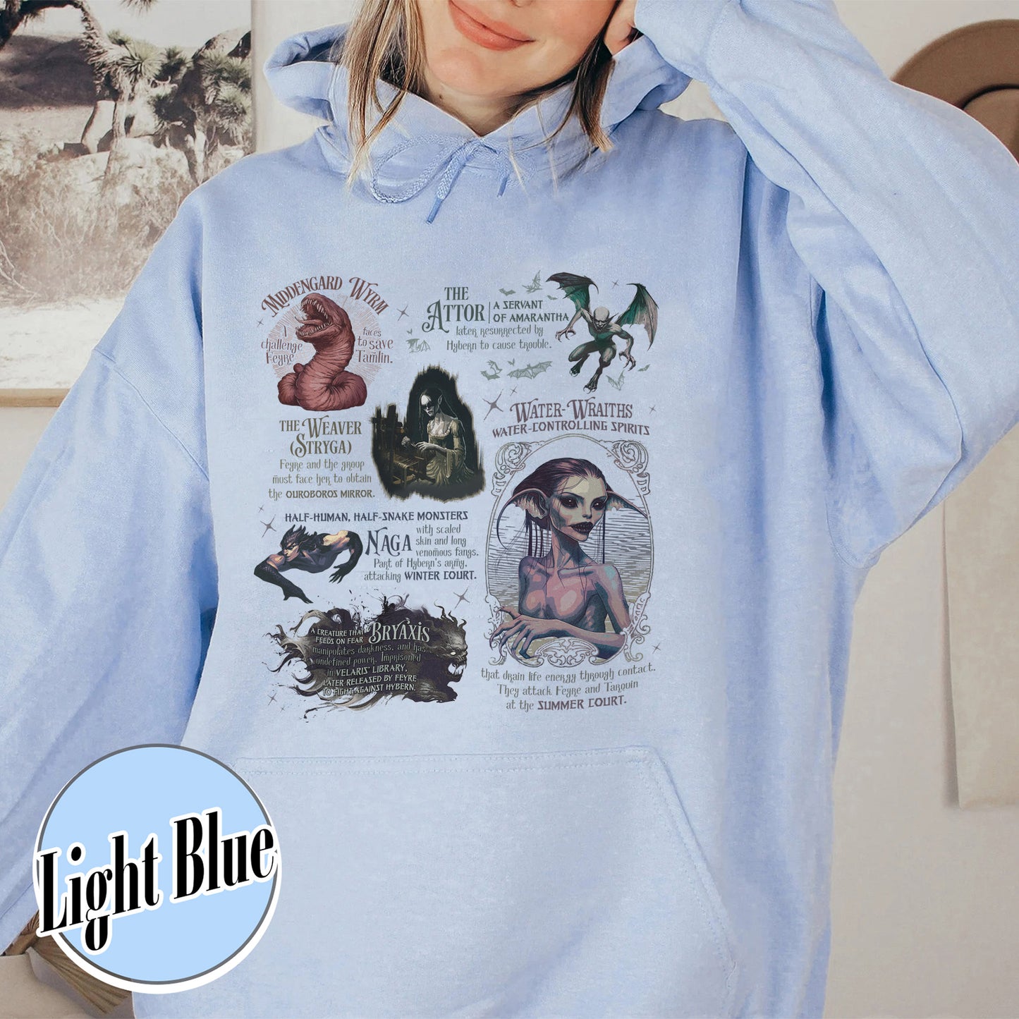 Acotar Hoodie, Velaris City of Starlight Hoodie, Feyre and Rhysand Hoodie, Monster in Acotar Hoodie