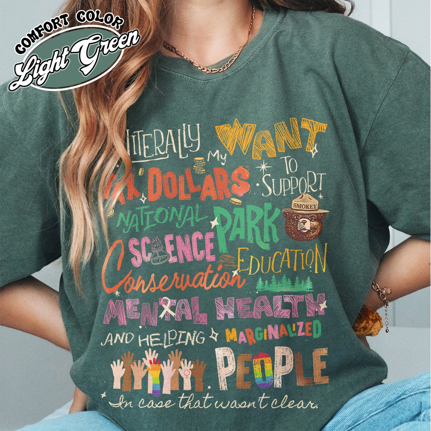 Activism Comfort Color Shirt, Equality Shirt, Support National Parks Education and Mental Health Shirt
