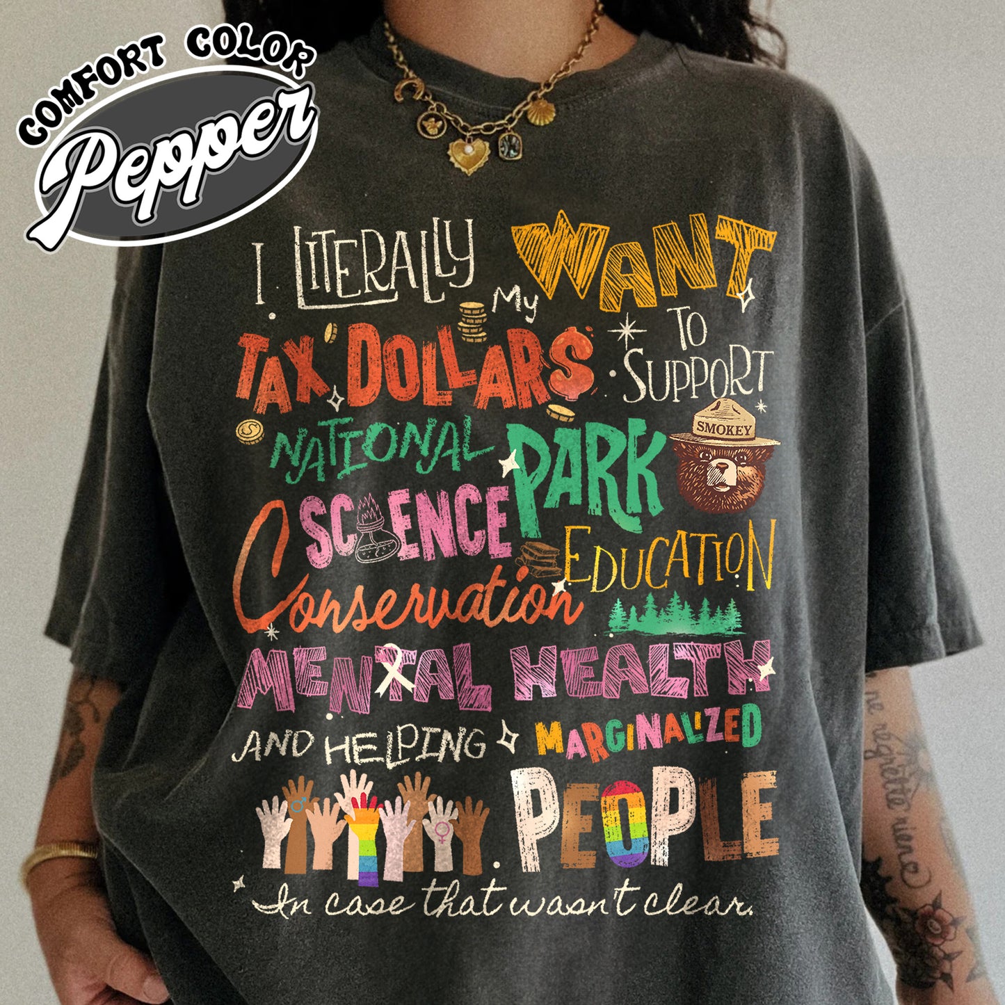 Activism Comfort Color Shirt, Equality Shirt, Support National Parks Education and Mental Health Shirt