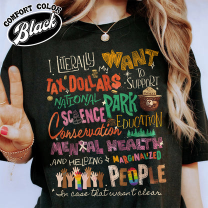 Activism Comfort Color Shirt, Equality Shirt, Support National Parks Education and Mental Health Shirt