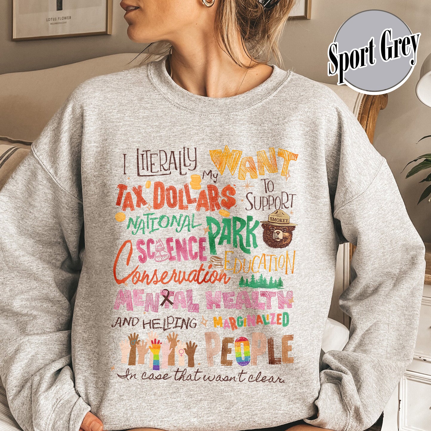 Activism Sweatshirt, Equality Sweatshirt, Support National Parks Education and Mental Health Sweatshirt