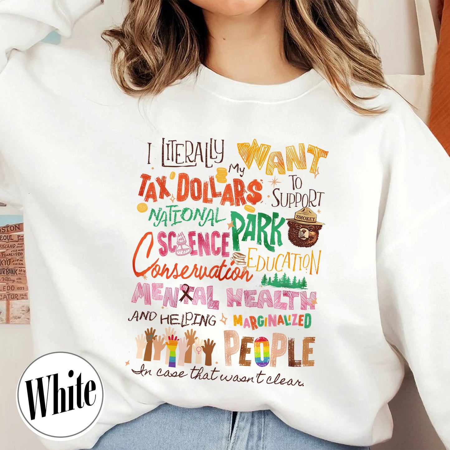 Activism Sweatshirt, Equality Sweatshirt, Support National Parks Education and Mental Health Sweatshirt