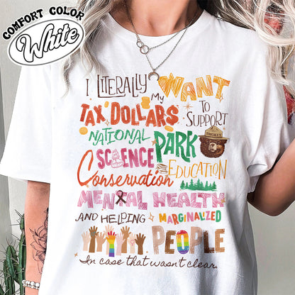 Activism Comfort Color Shirt, Equality Shirt, Support National Parks Education and Mental Health Shirt