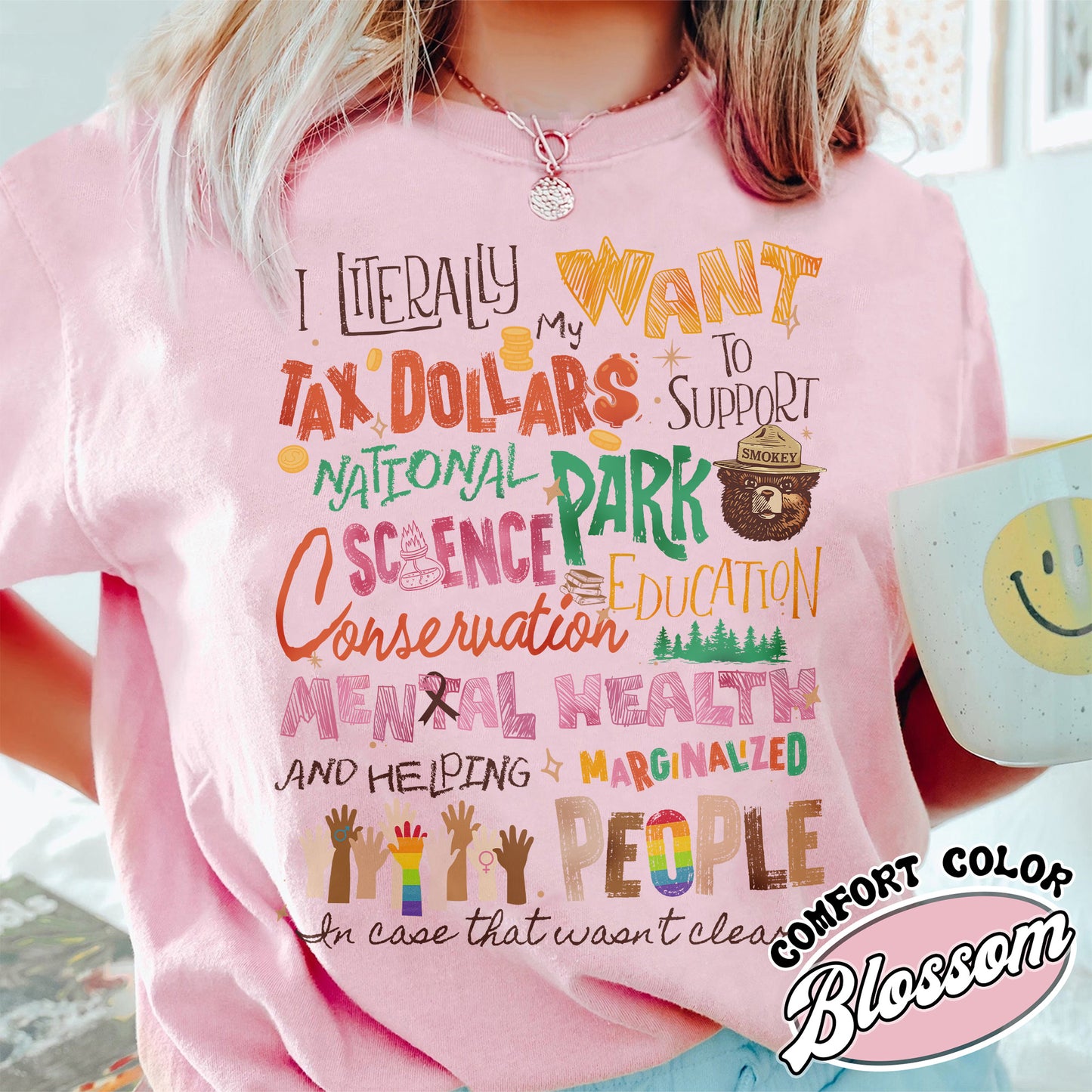 Activism Comfort Color Shirt, Equality Shirt, Support National Parks Education and Mental Health Shirt