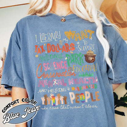 Activism Comfort Color Shirt, Equality Shirt, Support National Parks Education and Mental Health Shirt