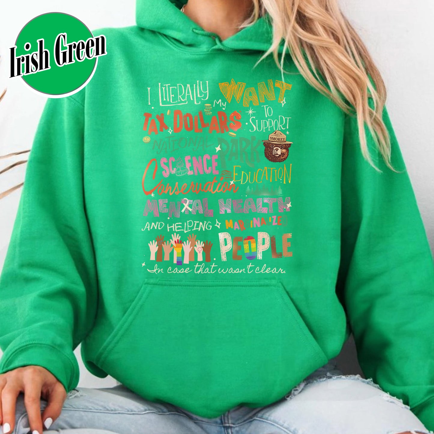 Activism Hoodie, Equality Hoodie, Support National Parks Education and Mental Health Hoodie
