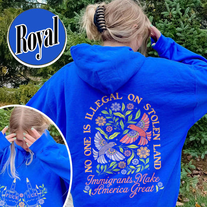 Anti ICE Hoodie, No One Is Illegal On Stolen Land Hoodie, Social Justice Hoodie