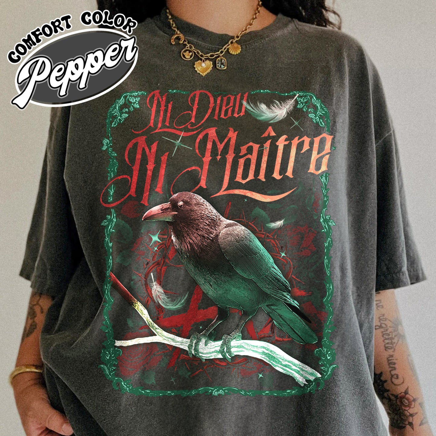 Anti Trump Comfort Colors Shirt, Anti-Authoritarian Shirt, Ni Dieu Ni Maître, No God No Master Shirt