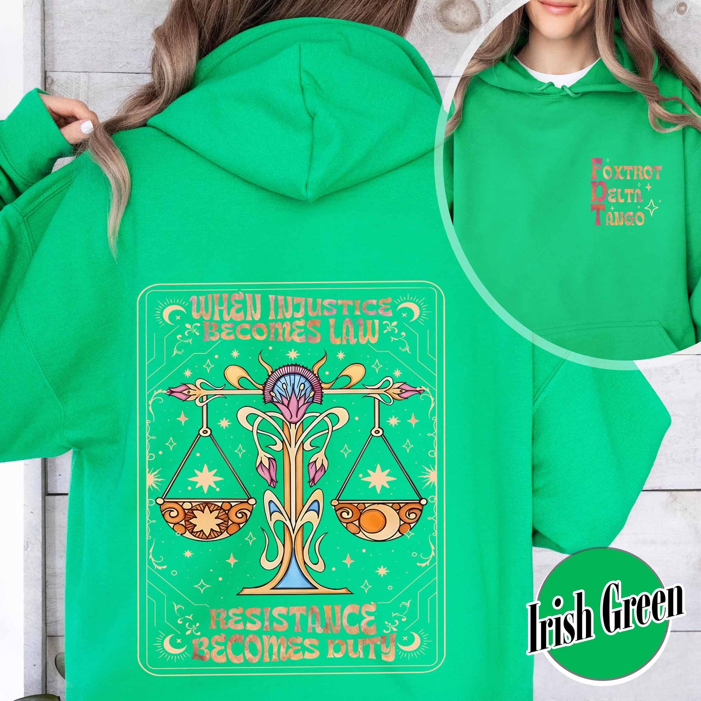 Anti Trump Hoodie,Anti MAGA FDT Hoodie,When Injustice Becomes Law Resistance Becomes Duty Hoodie