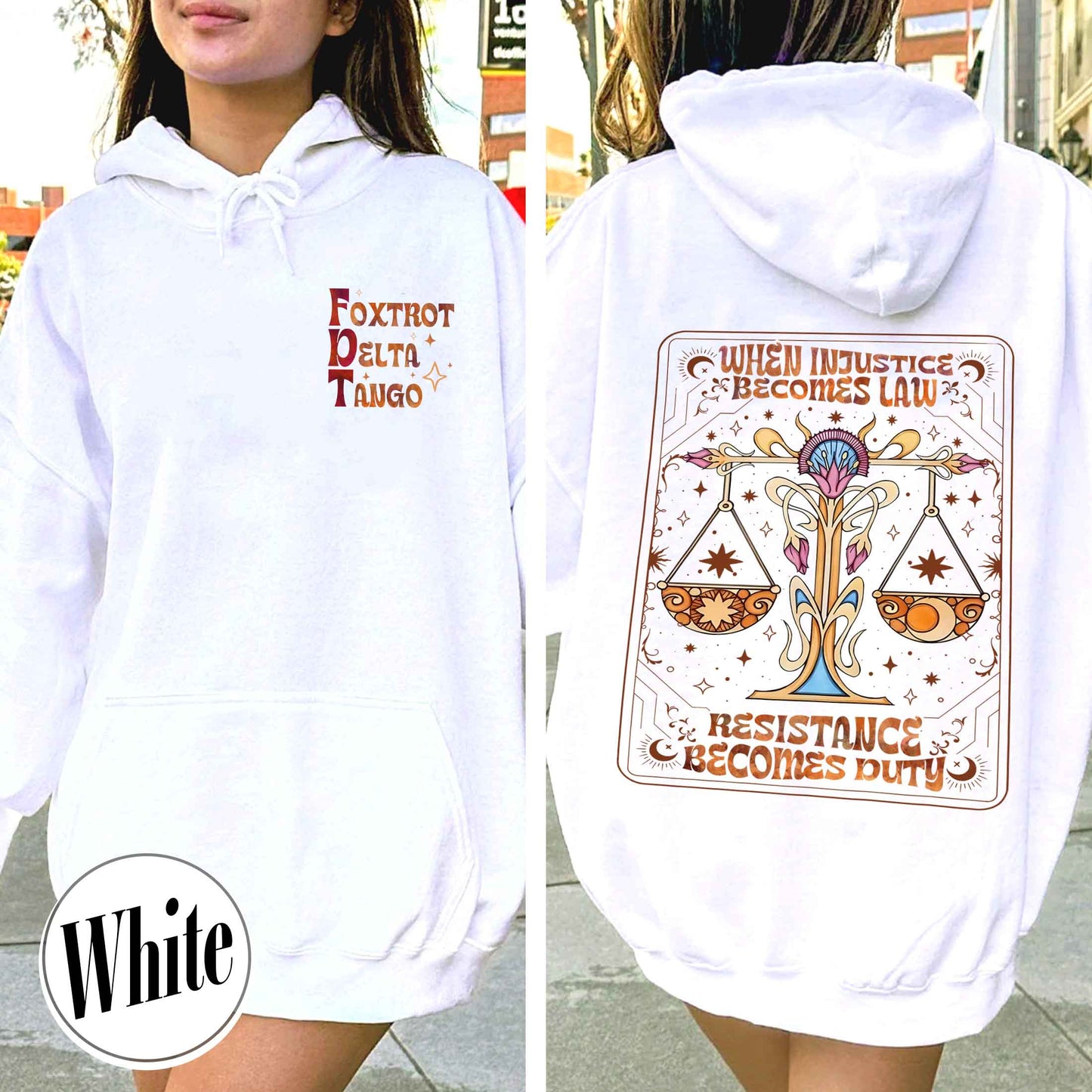 Anti Trump Hoodie,Anti MAGA FDT Hoodie,When Injustice Becomes Law Resistance Becomes Duty Hoodie