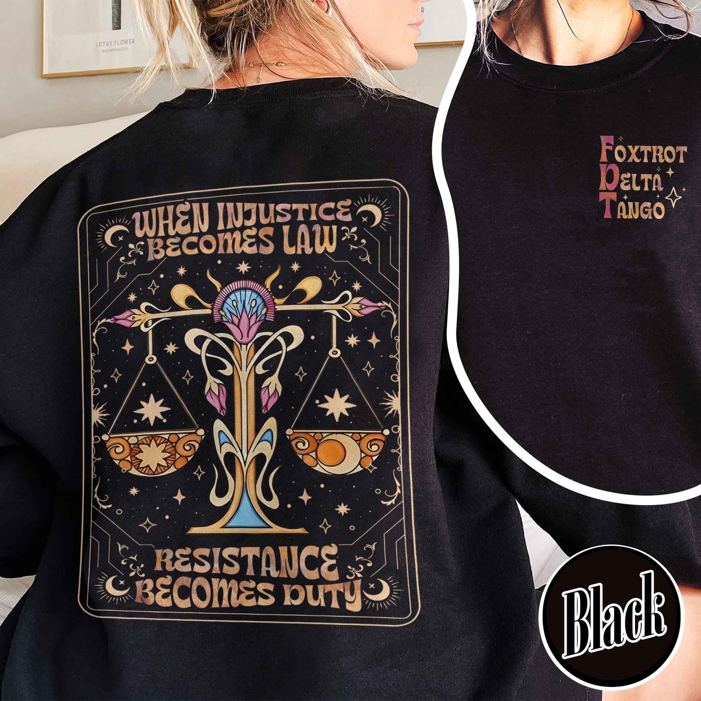 Anti Trump Sweatshirt,Anti MAGA FDT Sweatshirt,When Injustice Becomes Law Resistance Becomes Duty sweatshirt