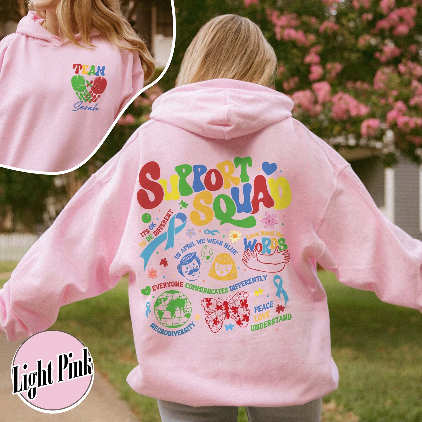 Autism Awareness Hoodie, Custom Support Squad Autism Hoodie, Autism Family Team Hoodie
