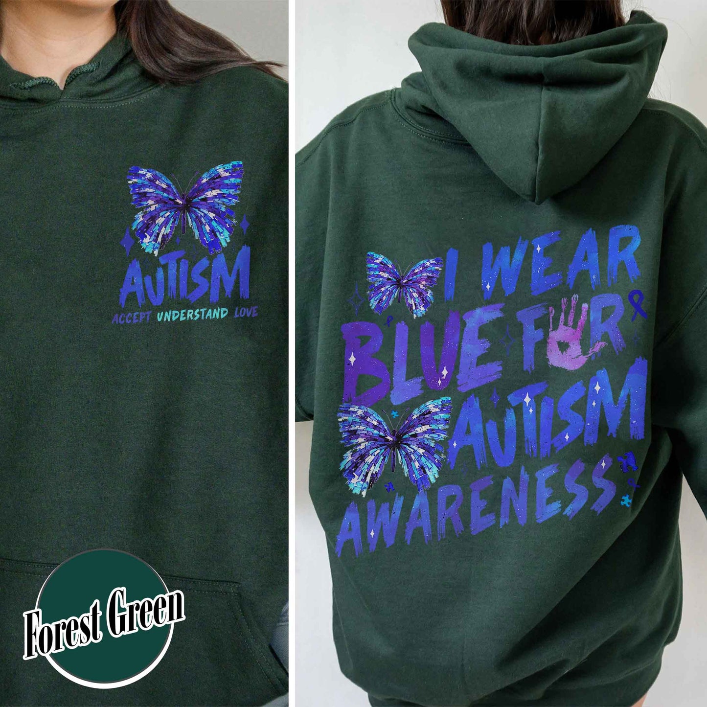 Autism Awareness Month Hoodie,I Wear Blue For Autism Awareness Hoodie, Autism Month Hoodie