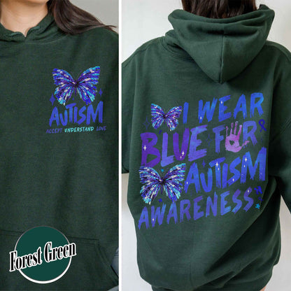 Autism Awareness Month Hoodie,I Wear Blue For Autism Awareness Hoodie, Autism Month Hoodie