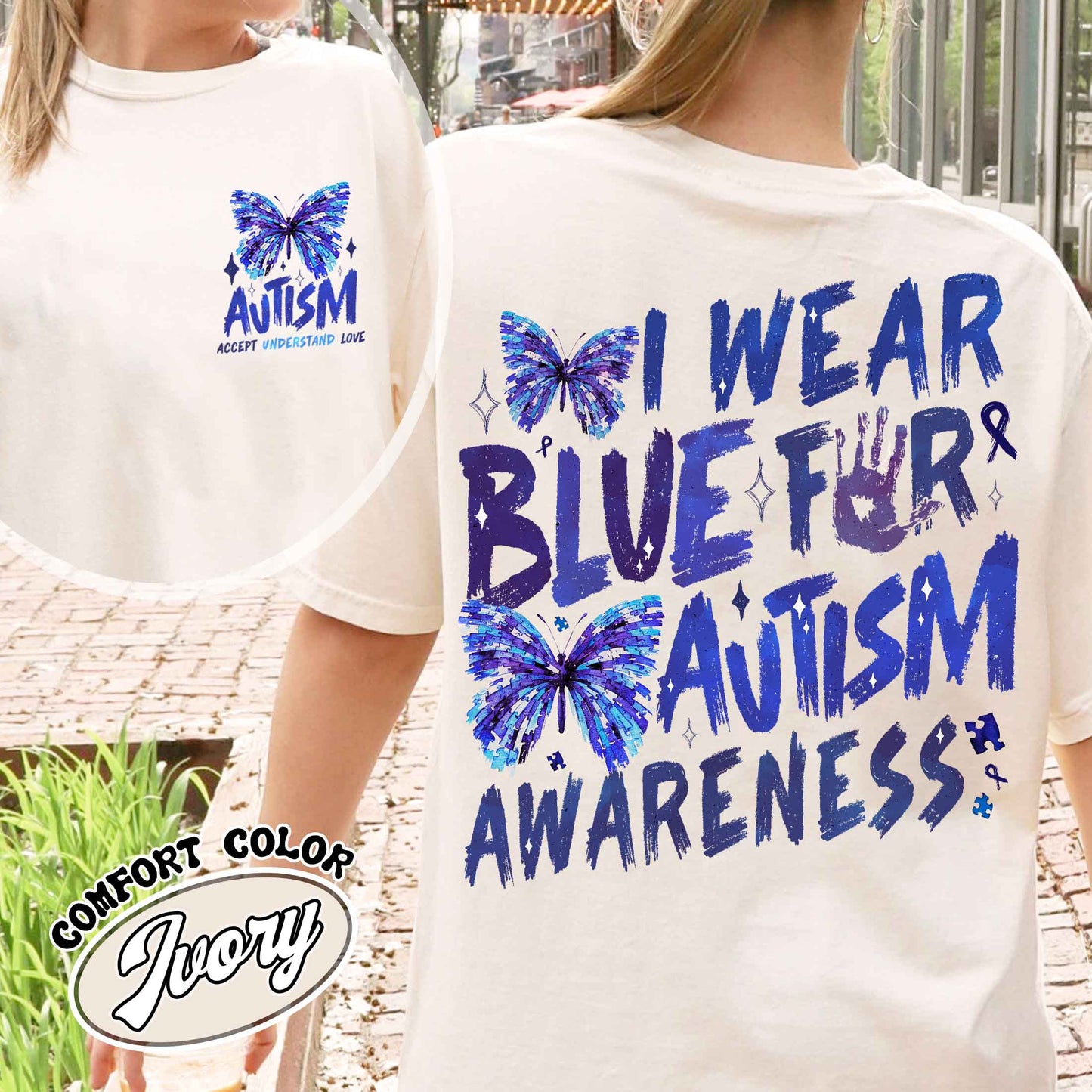 Autism Awareness Month Comfort Colors Shirt,I Wear Blue For Autism Awareness Shirt, Autism Month Shirt
