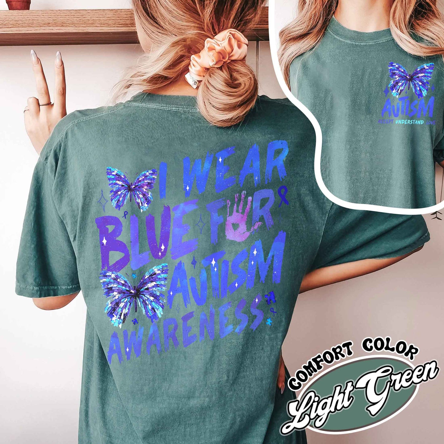 Autism Awareness Month Comfort Colors Shirt,I Wear Blue For Autism Awareness Shirt, Autism Month Shirt