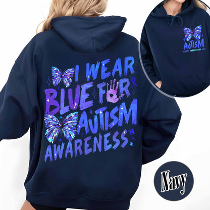 Autism Awareness Month Hoodie,I Wear Blue For Autism Awareness Hoodie, Autism Month Hoodie