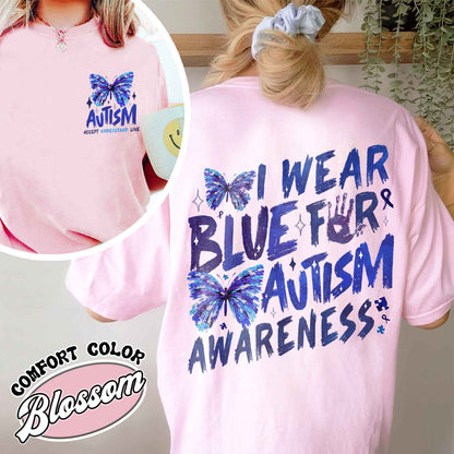 Autism Awareness Month Comfort Colors Shirt,I Wear Blue For Autism Awareness Shirt, Autism Month Shirt