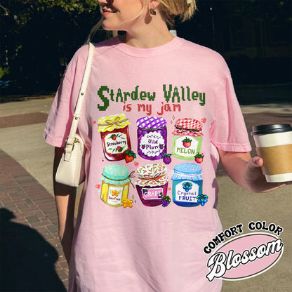 Autism Comfort Color Shirt, Stardew Valley Is My Jam Comfort Color Shirt,, Pixel Art Sleepy Chicken Shirt