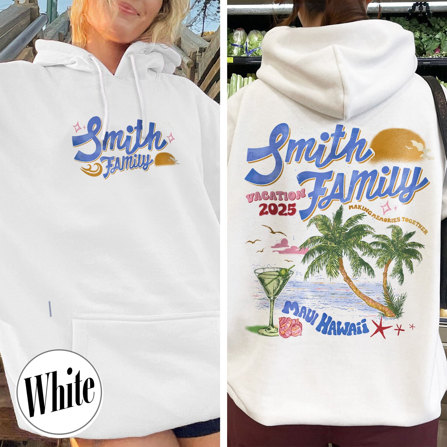Family Hoodie, Custom Family Vacation 2025 Hoodie, Custom Family Beach Trip Hoodie