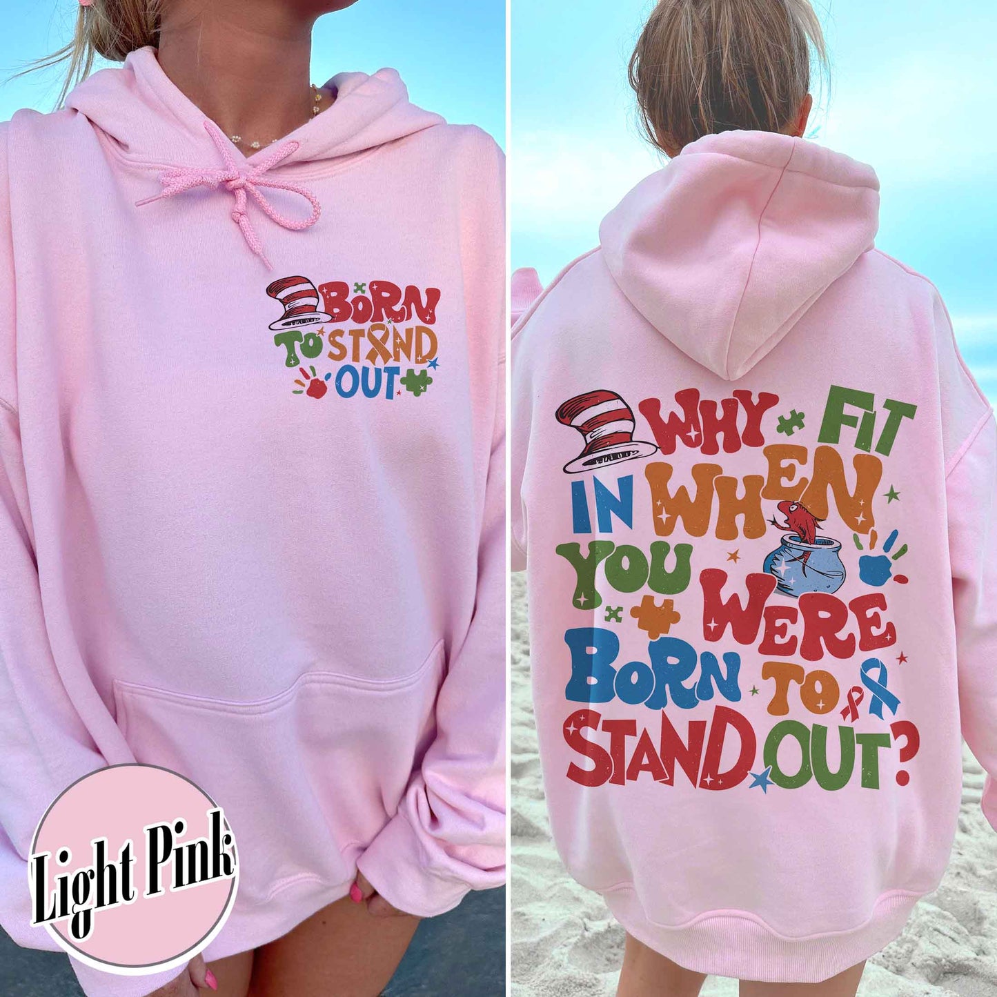Autism Hoodie, Why Fit in When You Were Born To Stand Out Hoodie, Autism Mom Hoodie