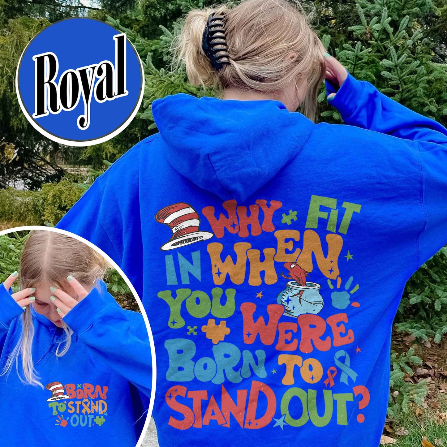 Autism Hoodie, Why Fit in When You Were Born To Stand Out Hoodie, Autism Mom Hoodie