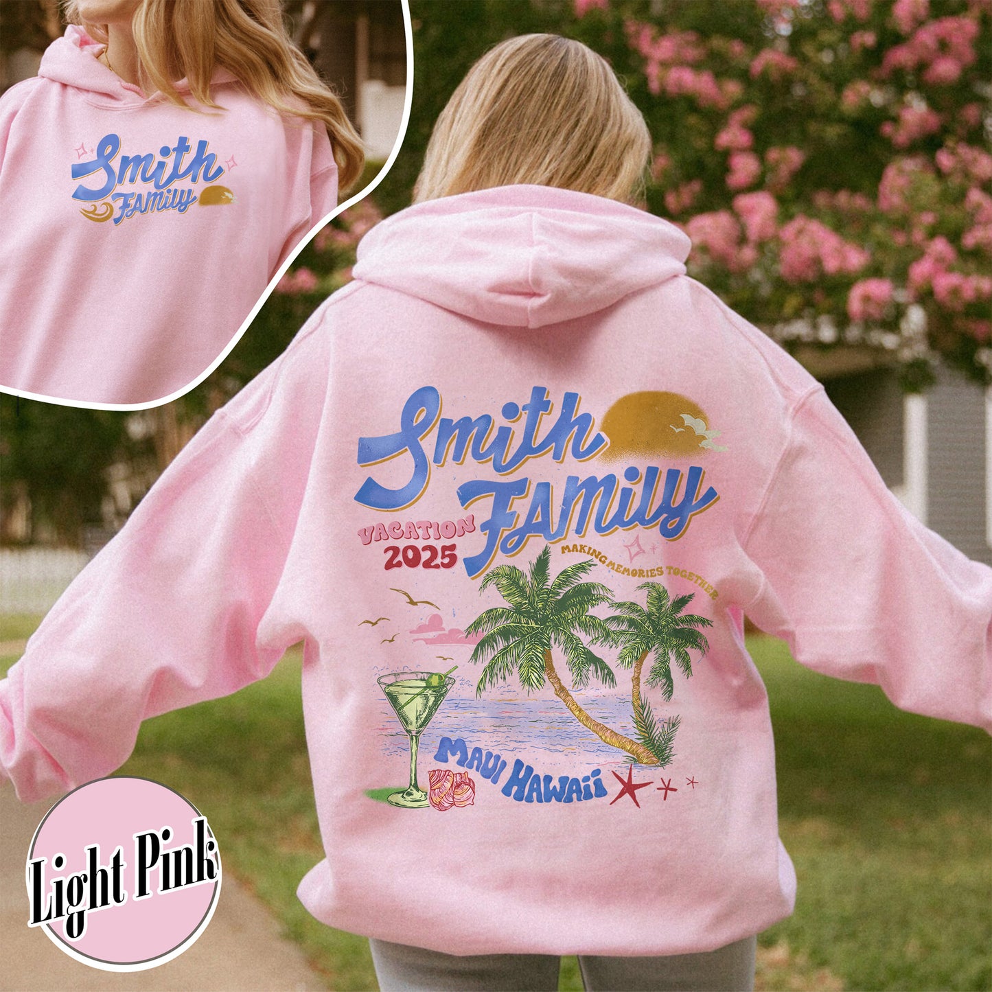Family Hoodie, Custom Family Vacation 2025 Hoodie, Custom Family Beach Trip Hoodie