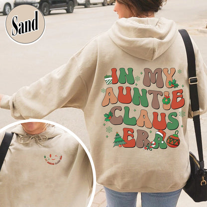 In My Auntie Era Christmas Hoodie, Auntie Claus Hoodie, Holiday Gift for Auntie