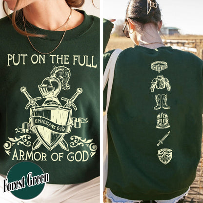 Put On the Full Armor of God Sweatshirt, Armor of God Sweatshirt, Armor of God Sweatshirt, Christian Sweatshirts, Christian Gift, Jesus Sweatshirt