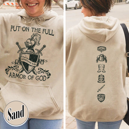 Put On the Full Armor of God Hoodie, Armor of God Hoodie, Armor of God Hoodie, Christian Hoodie, Christian Gift, Jesus Hoodie