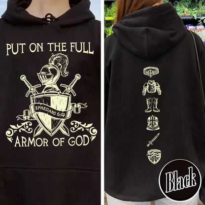 Put On the Full Armor of God Hoodie, Armor of God Hoodie, Armor of God Hoodie, Christian Hoodie, Christian Gift, Jesus Hoodie