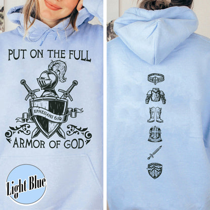 Put On the Full Armor of God Hoodie, Armor of God Hoodie, Armor of God Hoodie, Christian Hoodie, Christian Gift, Jesus Hoodie