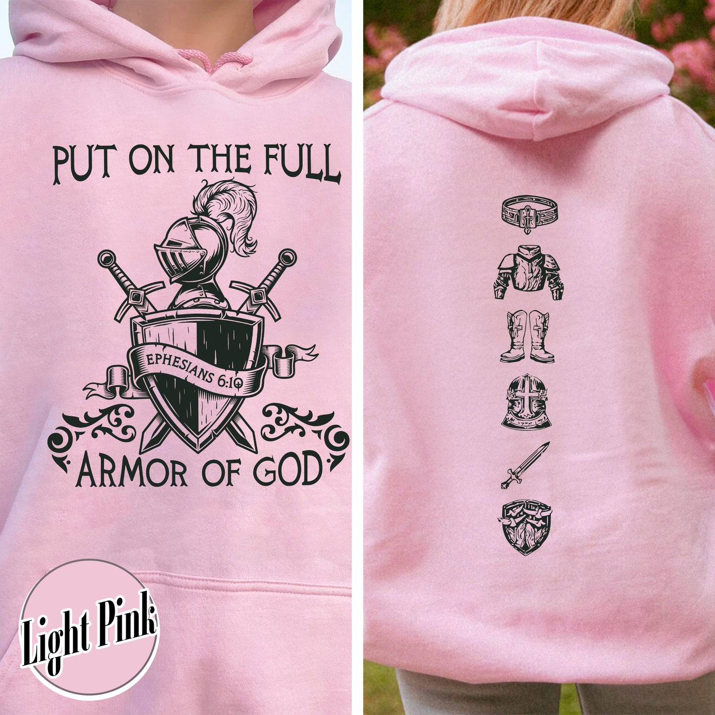 Put On the Full Armor of God Hoodie, Armor of God Hoodie, Armor of God Hoodie, Christian Hoodie, Christian Gift, Jesus Hoodie