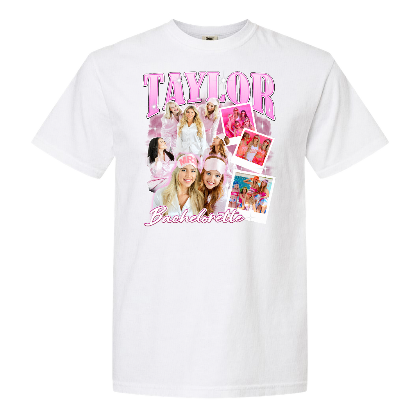 Bachelorette Comfort Color Shirt, Custom Bachelorette Bride Bridesmaid Photo Shirt, Bridal Party Gift