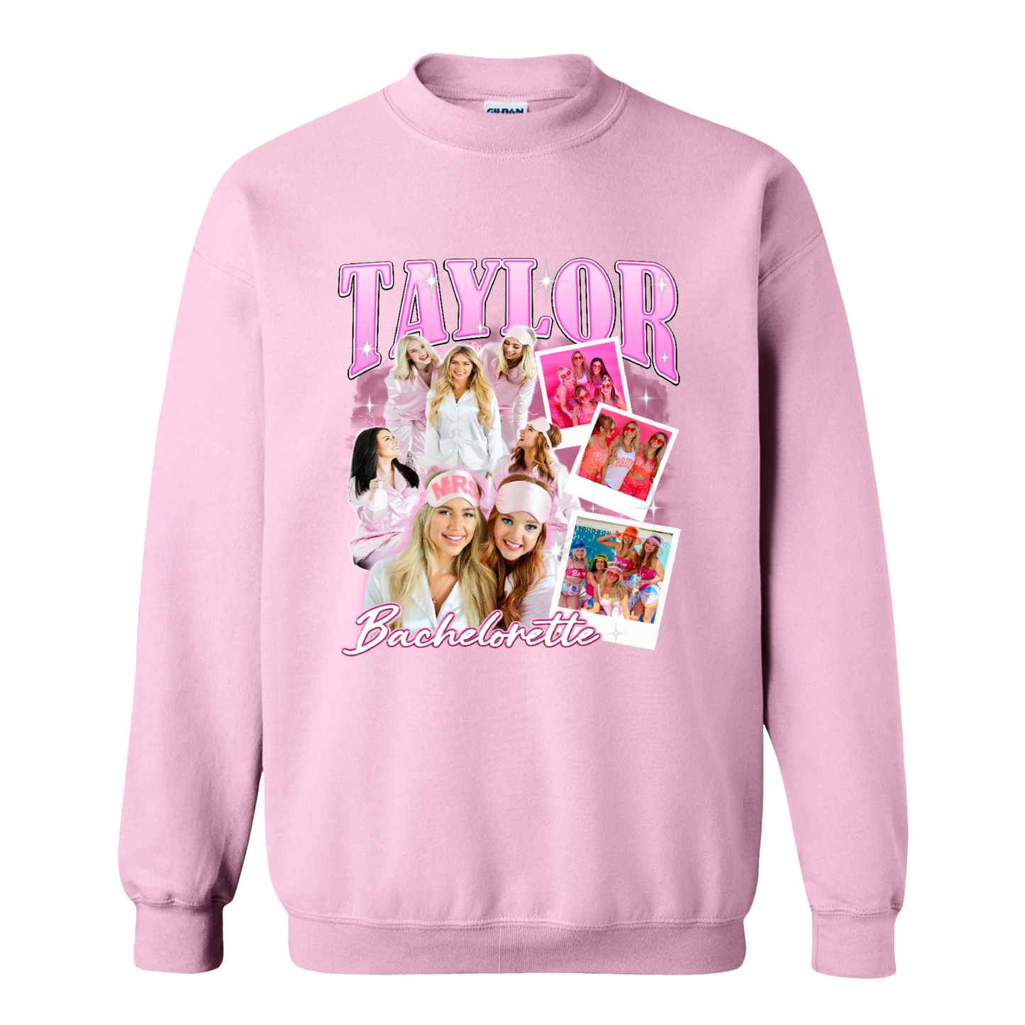Bachelorette Sweatshirt, Custom Bachelorette Bride Bridesmaid Photo Sweatshirt, Bridal Party Gift