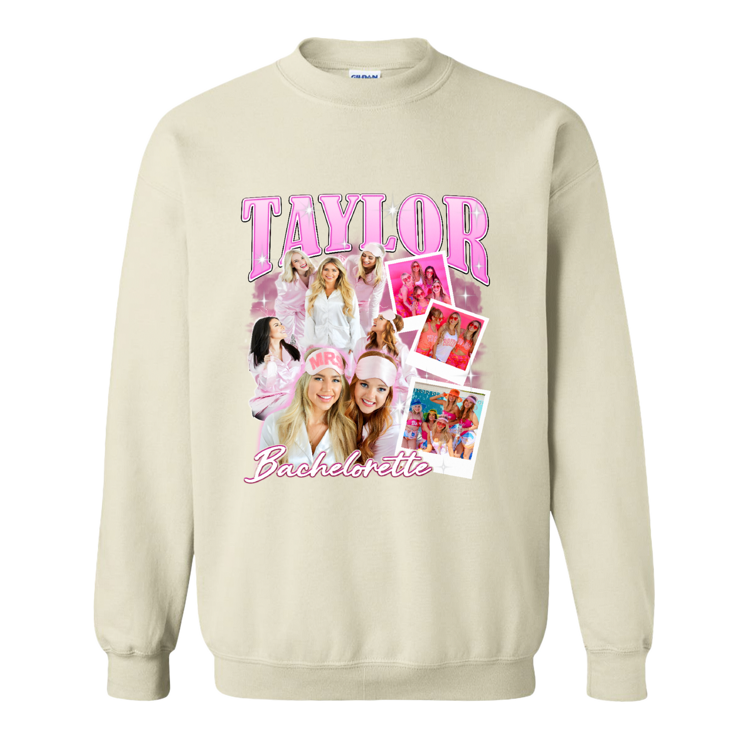 Bachelorette Sweatshirt, Custom Bachelorette Bride Bridesmaid Photo Sweatshirt, Bridal Party Gift