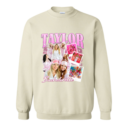 Bachelorette Sweatshirt, Custom Bachelorette Bride Bridesmaid Photo Sweatshirt, Bridal Party Gift