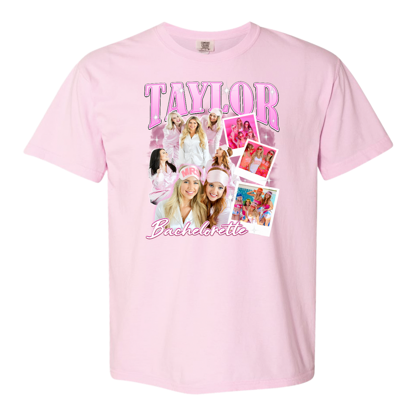 Bachelorette Comfort Color Shirt, Custom Bachelorette Bride Bridesmaid Photo Shirt, Bridal Party Gift