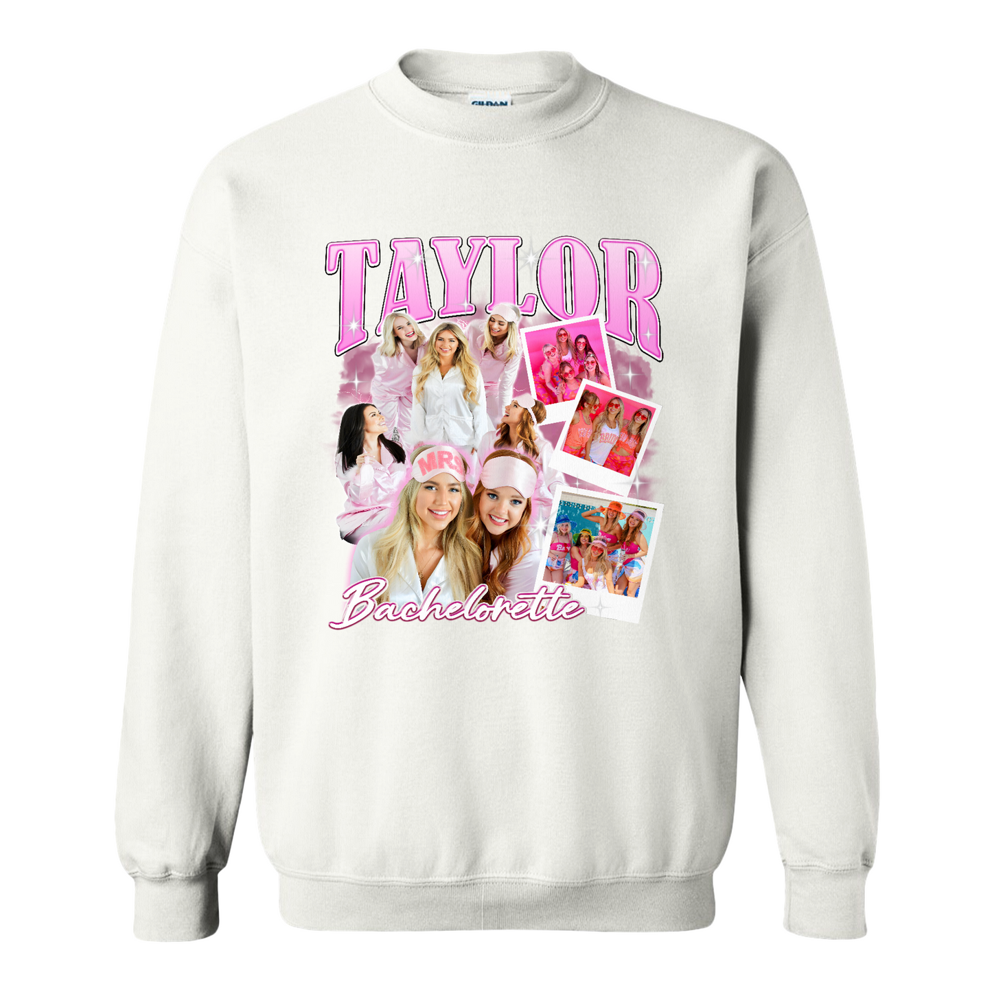 Bachelorette Sweatshirt, Custom Bachelorette Bride Bridesmaid Photo Sweatshirt, Bridal Party Gift