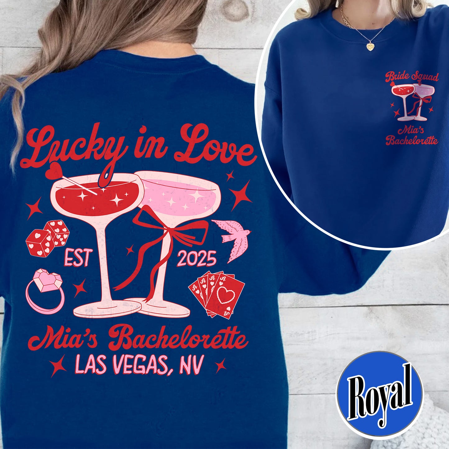 Bachelorette Sweatshirt, Custom Bachelorette Party Sweatshirt, Bride Team Bride Sweatshirt, Lucky in Love Sweatshirt