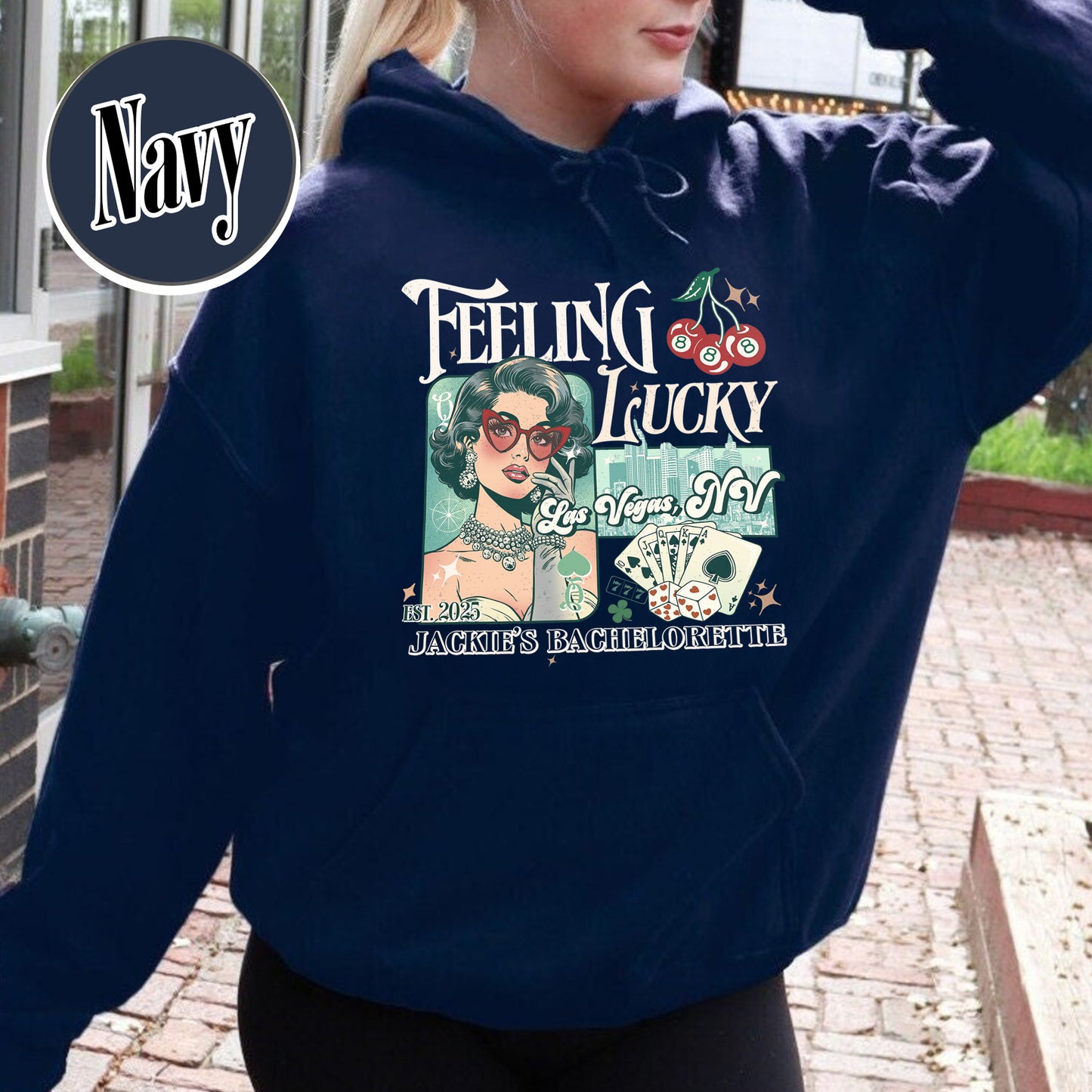 Bachelorette Hoodie, Lucky In Love Bride, Feeling Lucky Girls Trip Hoodie, Casino Bach Trip Hoodie