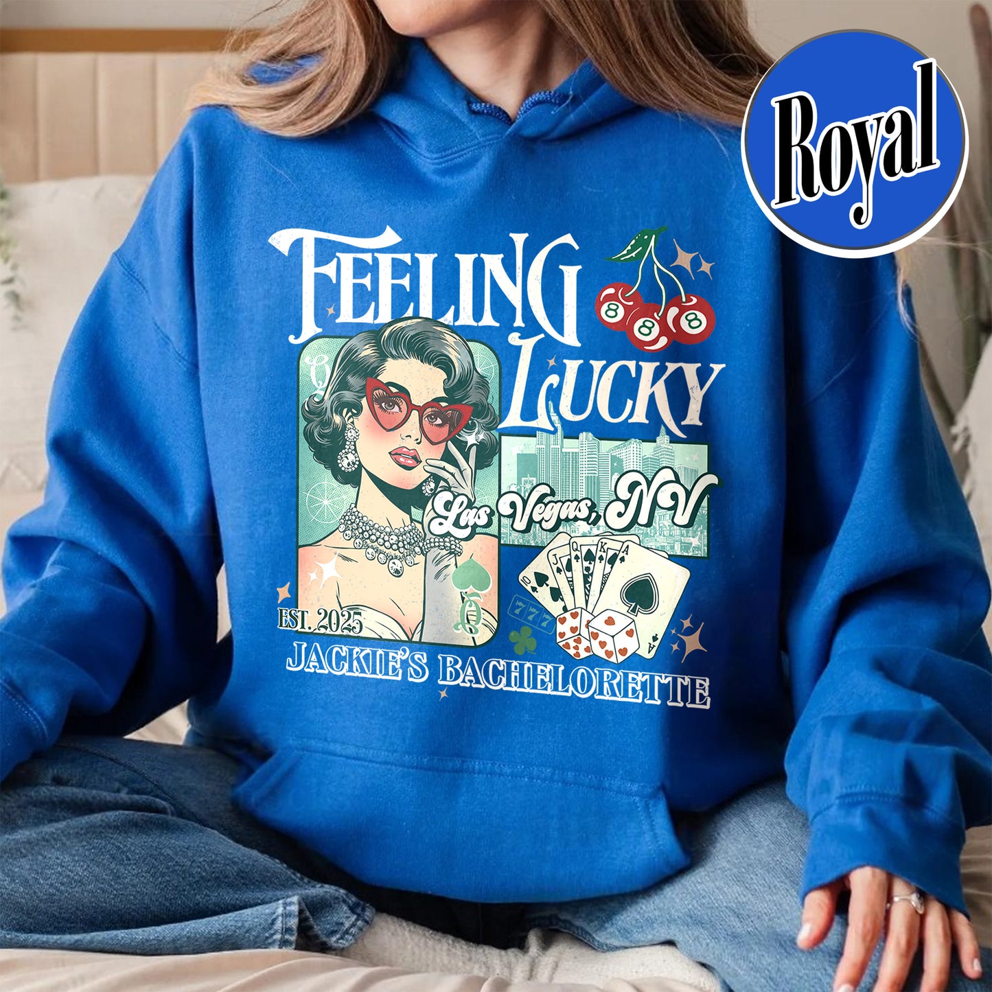 Bachelorette Hoodie, Lucky In Love Bride, Feeling Lucky Girls Trip Hoodie, Casino Bach Trip Hoodie