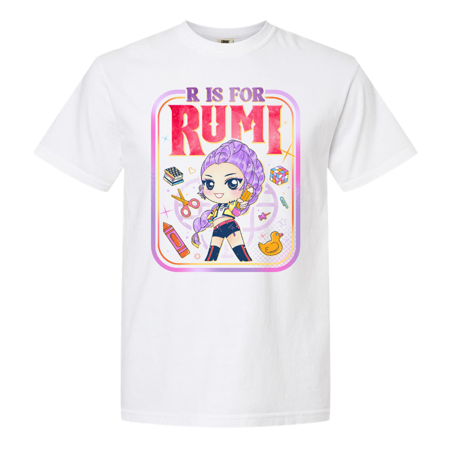 Back to School Kids Comfort Color Shirt, Mira Rumi Zoey Tee, Huntrix Kpop Demon Hunters, Comfort Colors Youth Top