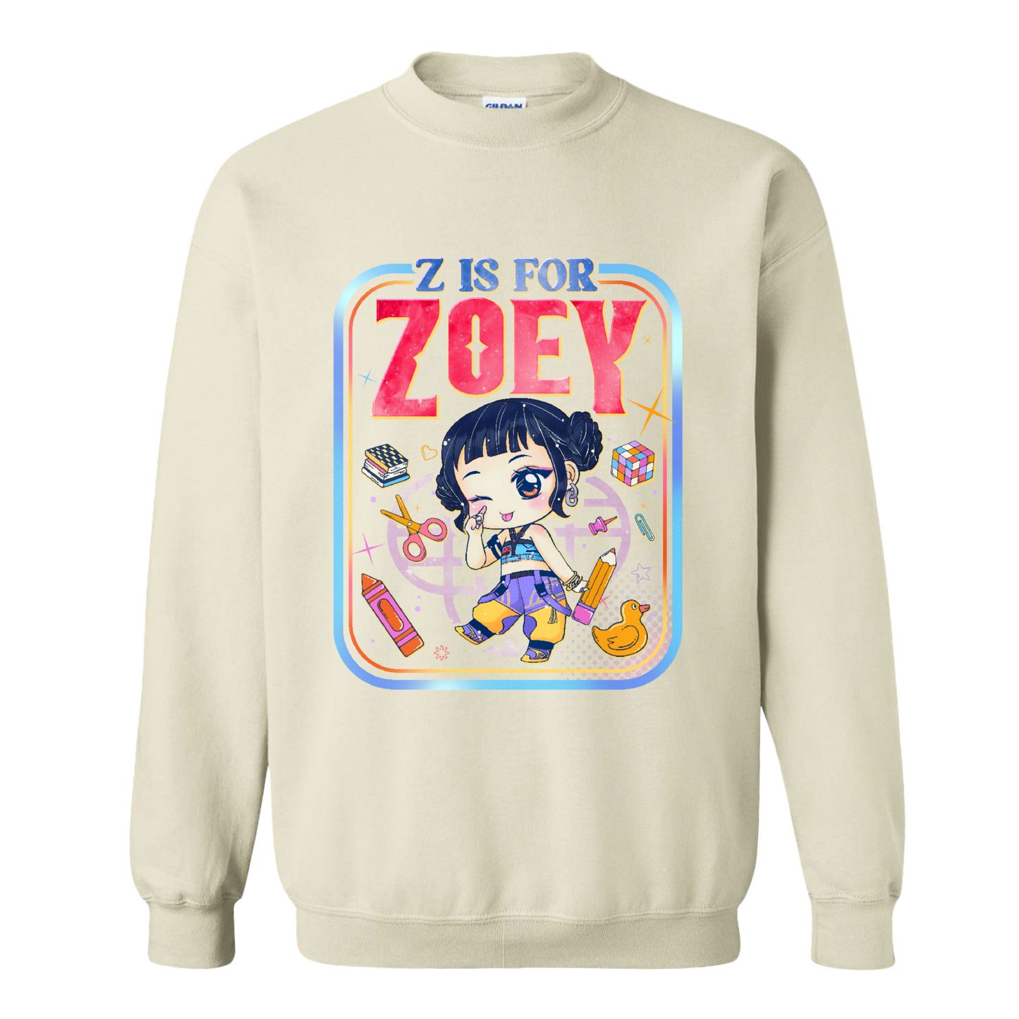 Back to School Kids Sweatshirt, Mira Rumi Zoey Sweatshirt, Huntrix Kpop Demon Hunters, Sweatshirt Top