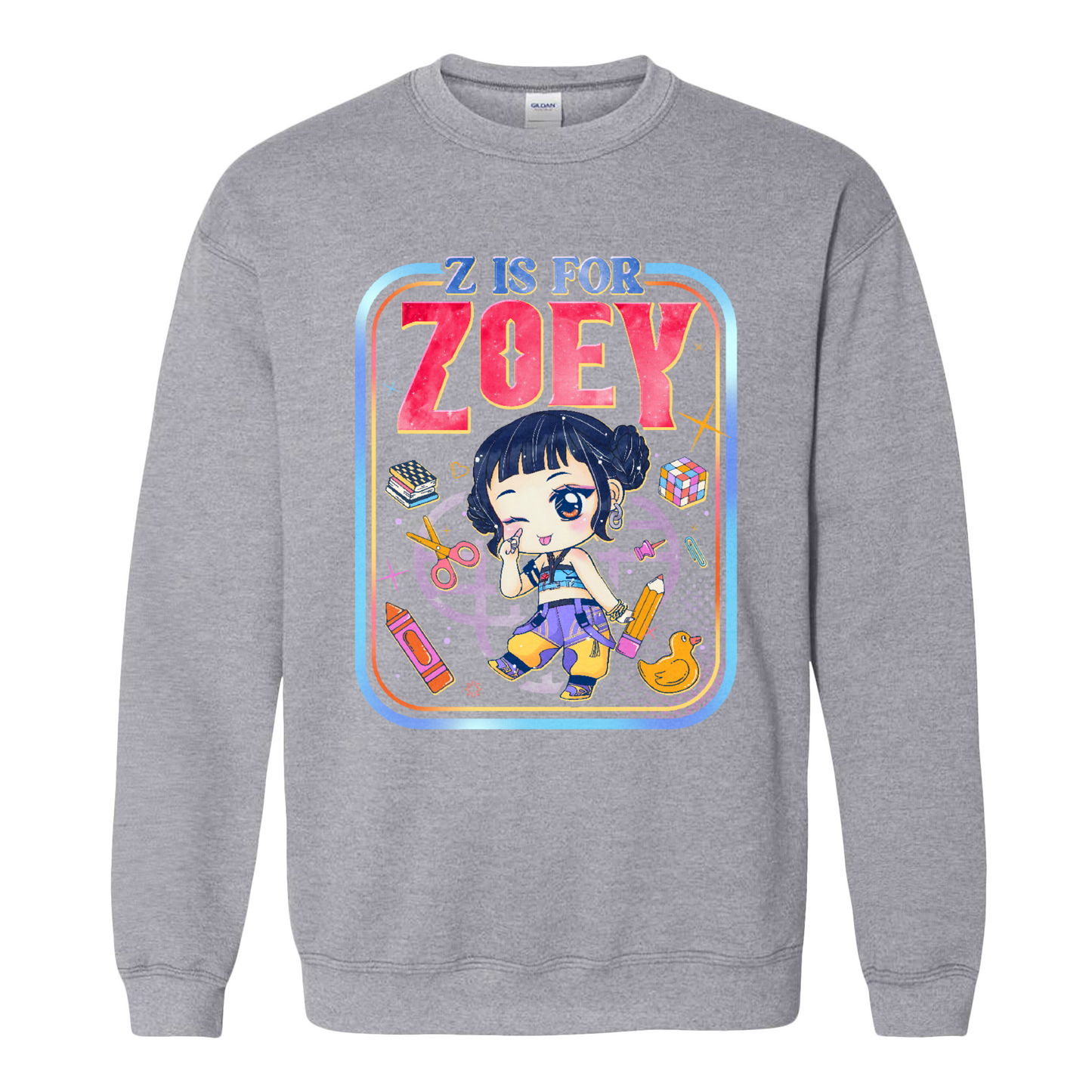 Back to School Kids Sweatshirt, Mira Rumi Zoey Sweatshirt, Huntrix Kpop Demon Hunters, Sweatshirt Top