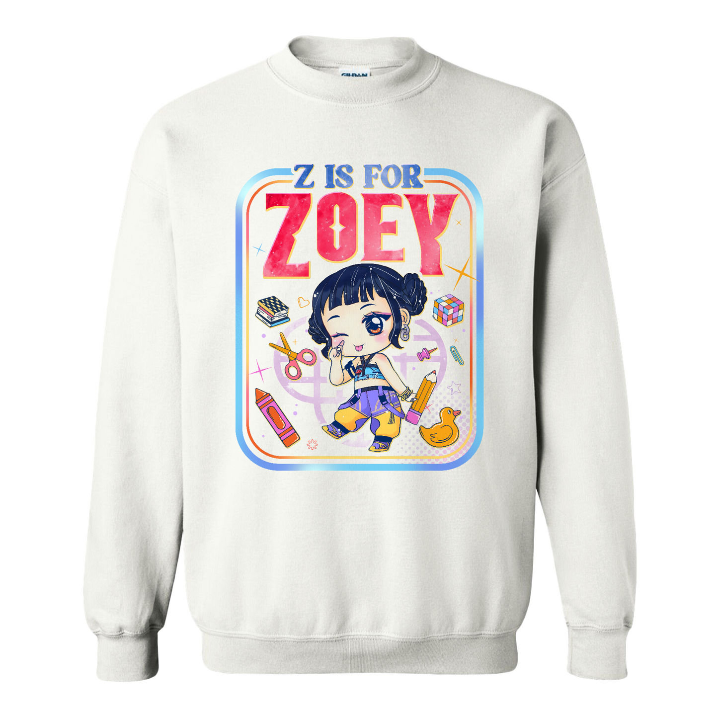 Back to School Kids Sweatshirt, Mira Rumi Zoey Sweatshirt, Huntrix Kpop Demon Hunters, Sweatshirt Top