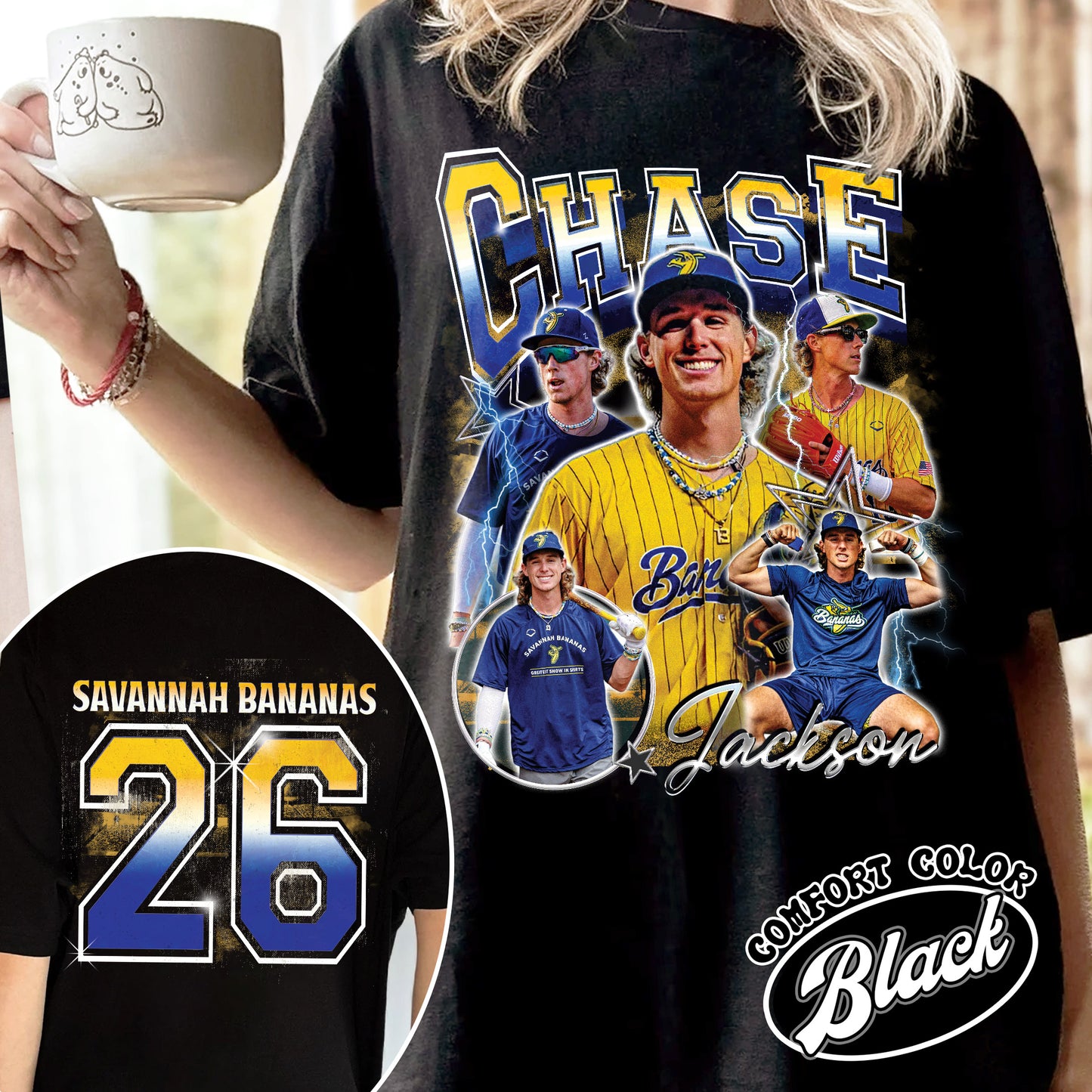 Baseball Comfort Color Shirt, Personalized Photos Baseball Player Shirt, Custom Bootleg Baseball Shirt