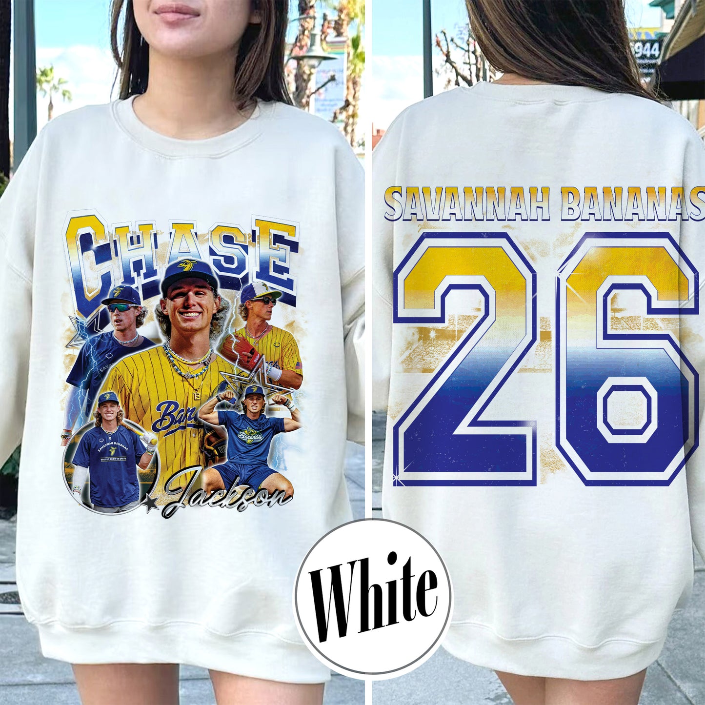 Baseball Sweatshirt, Personalized Photos Baseball Player Sweatshirt, Custom Bootleg Baseball Sweatshirt